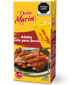 Envase de adobo listo para servir de 360g Doña María