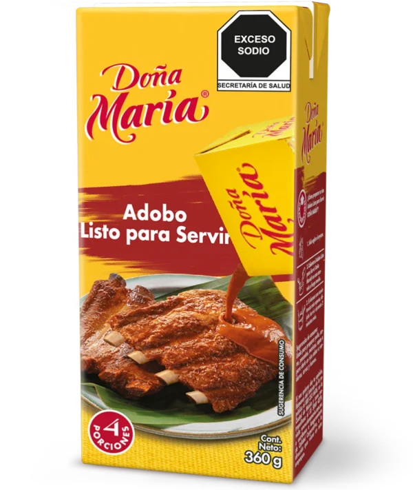 Envase de adobo listo para servir de 360g Doña María