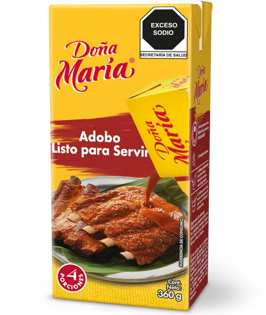 Envase de adobo listo para servir de 360g Doña María