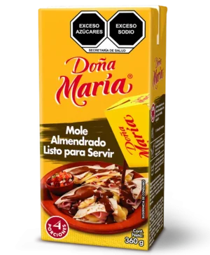 Envase de mole almendrado listo para servir de 360g Doña María