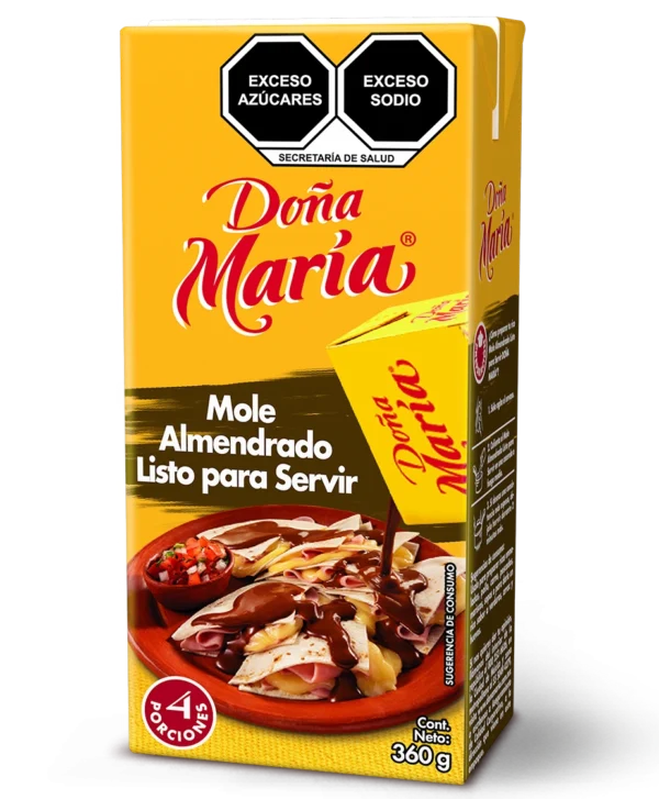 Envase de mole almendrado listo para servir de 360g Doña María