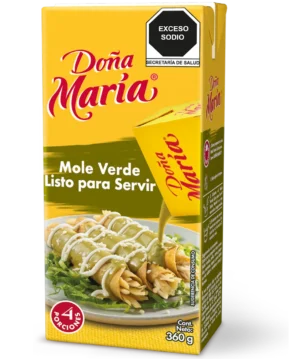 Envase de mole verde listo para servir de 360g Doña María
