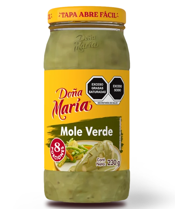 Frasco de mole verde en pasta Doña María de 235g