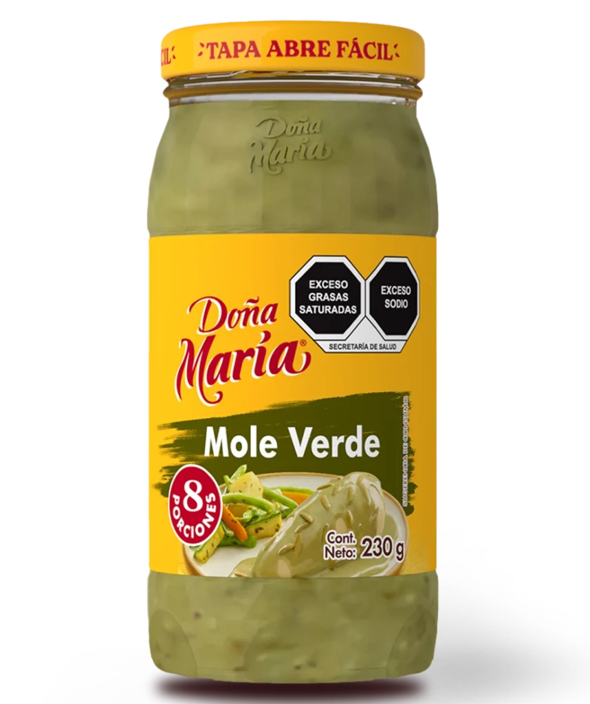 Frasco de mole verde en pasta Doña María de 235g